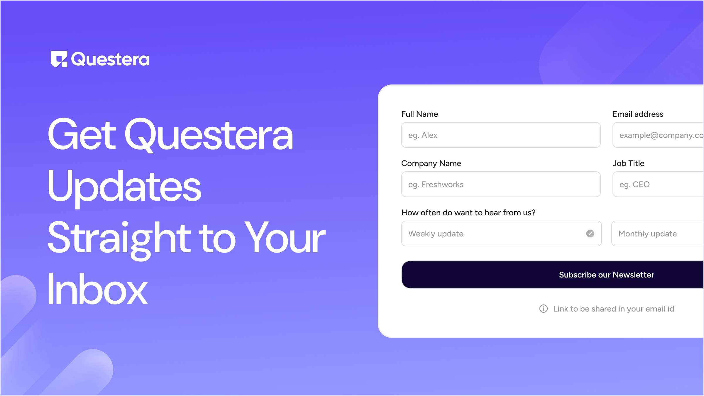 Questera Newsletter | Questera